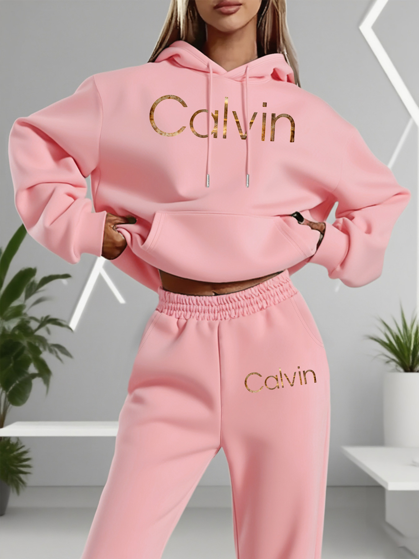 Street Fashion Style - Women's fashion pullover and pants set,