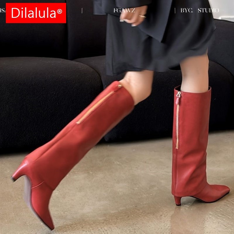 Street Fashion Lady - Dilalula 2026 Real Sheepskin Women Knee