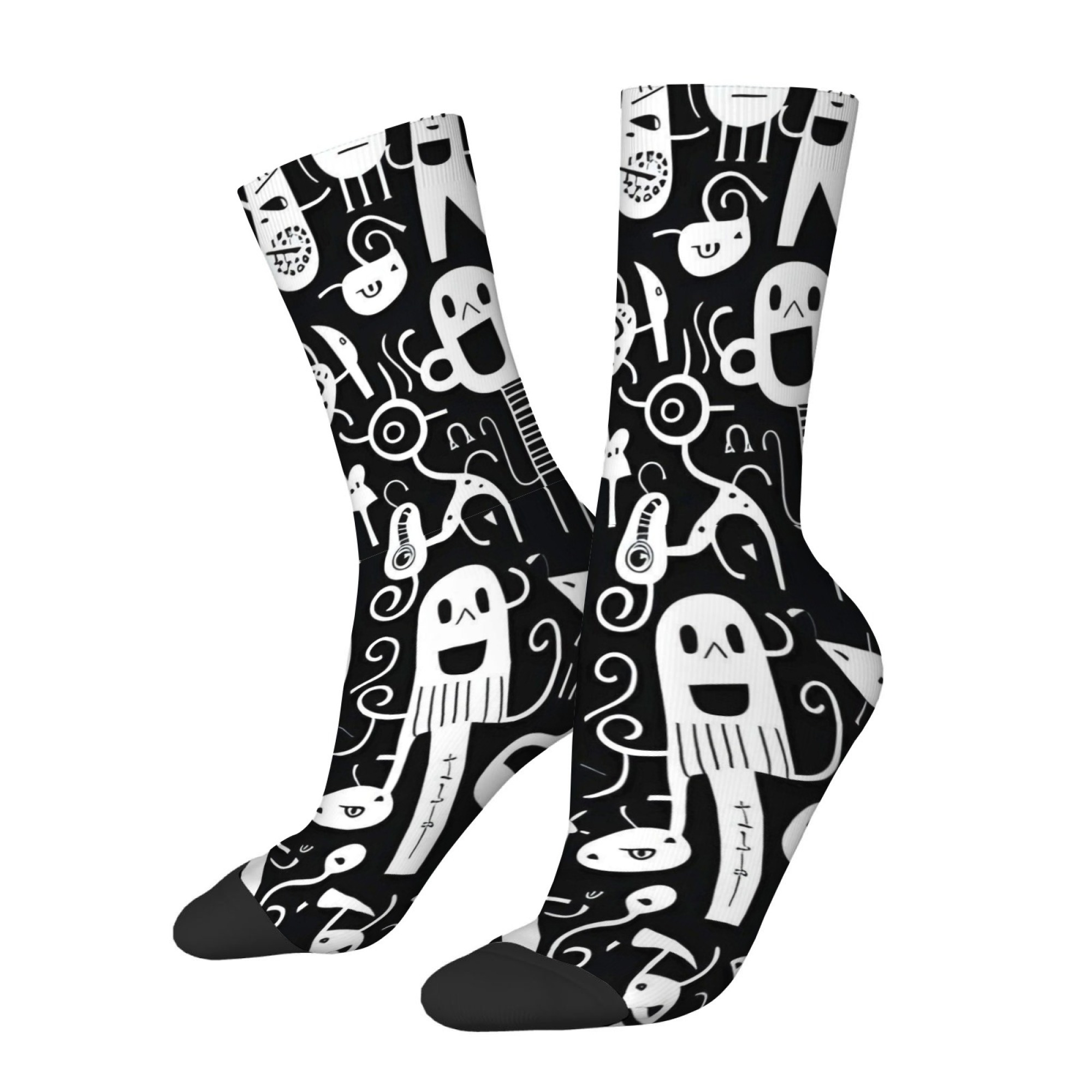 Black White Graffiti Quirky Pr - Quirky Street Fashion review and price