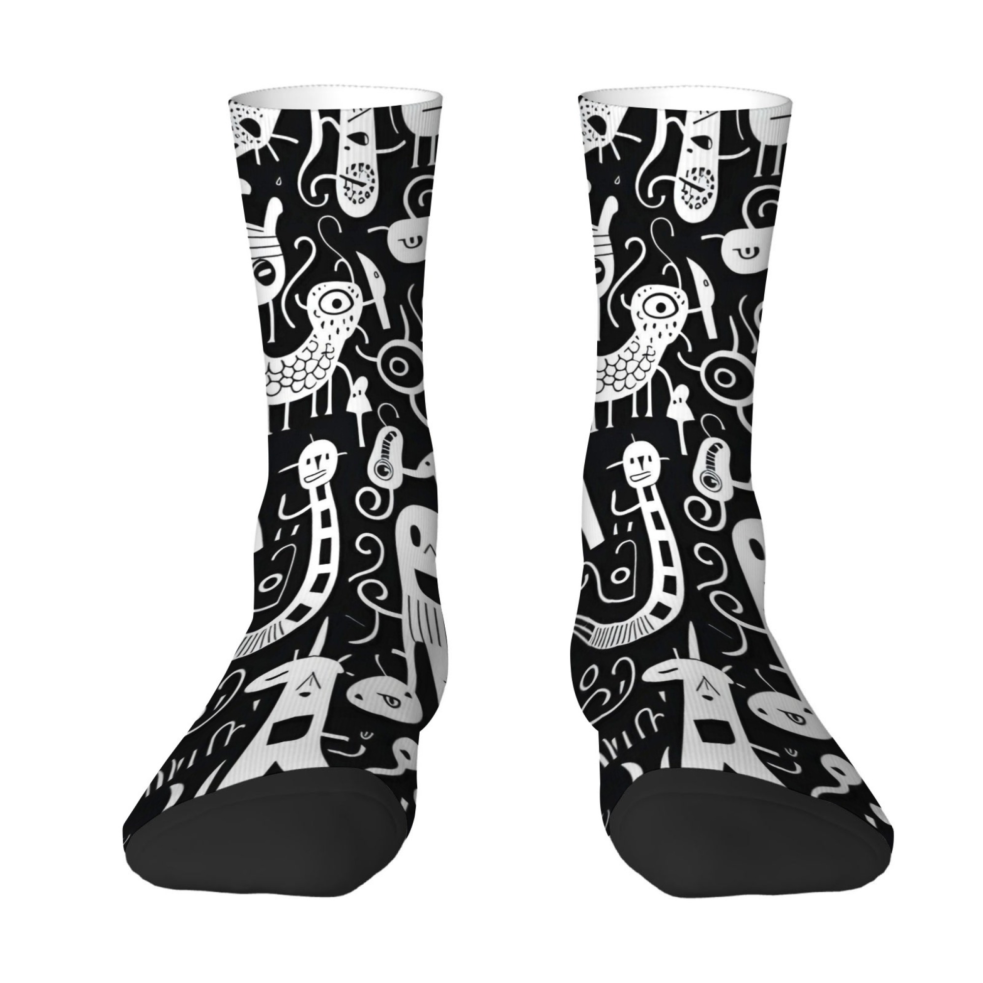 Black White Graffiti Quirky Pr - Quirky Street Fashion review and price