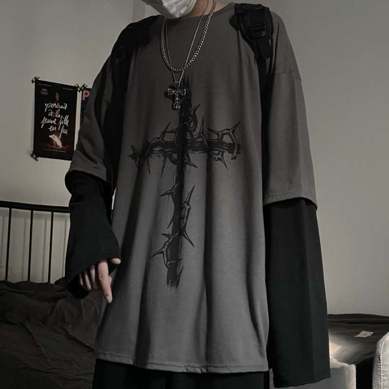 Grunge Clothes Women Long Slee - Street Fashion Goth review and price