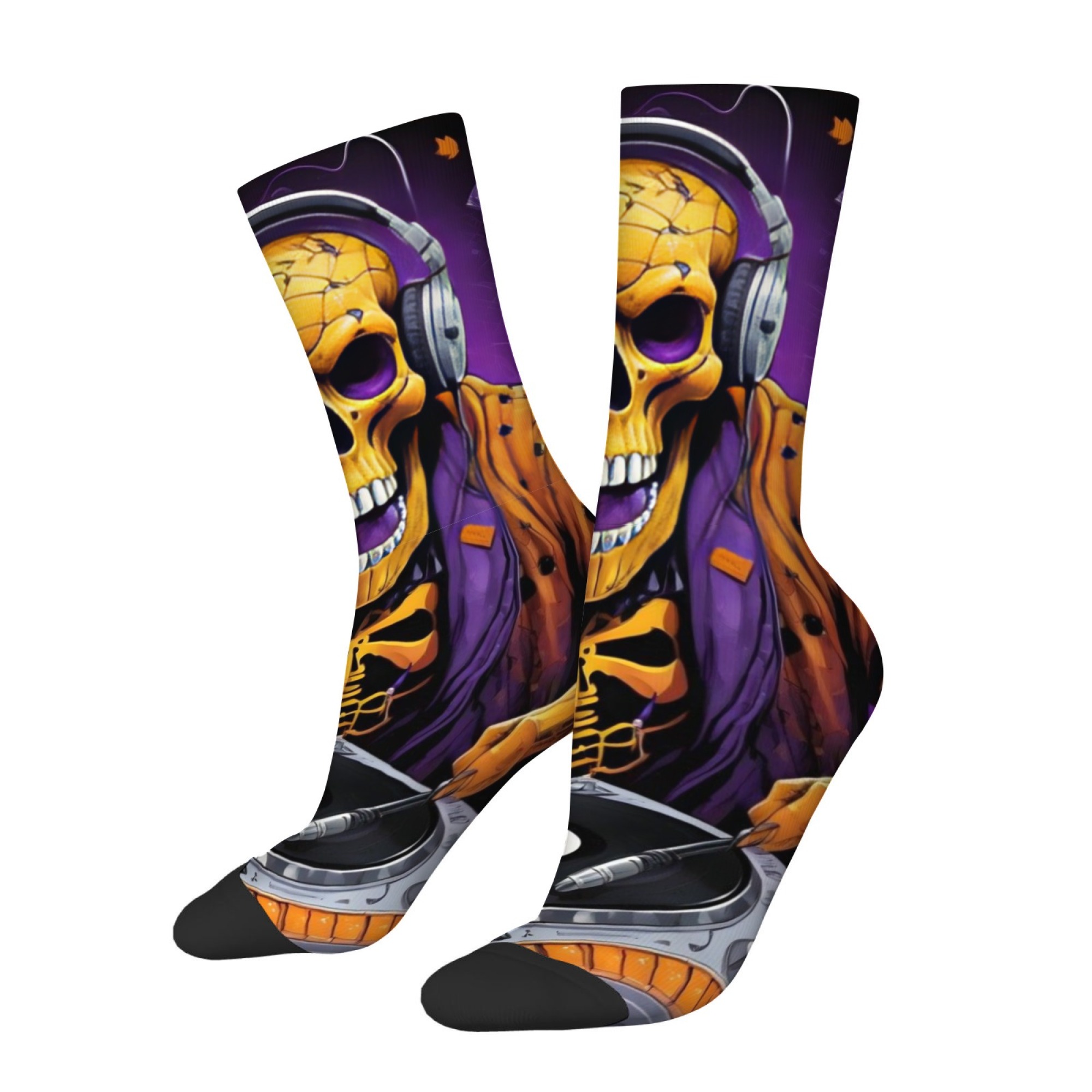 Gothic Skull Print Men's Socks - Quirky Street Fashion review and price