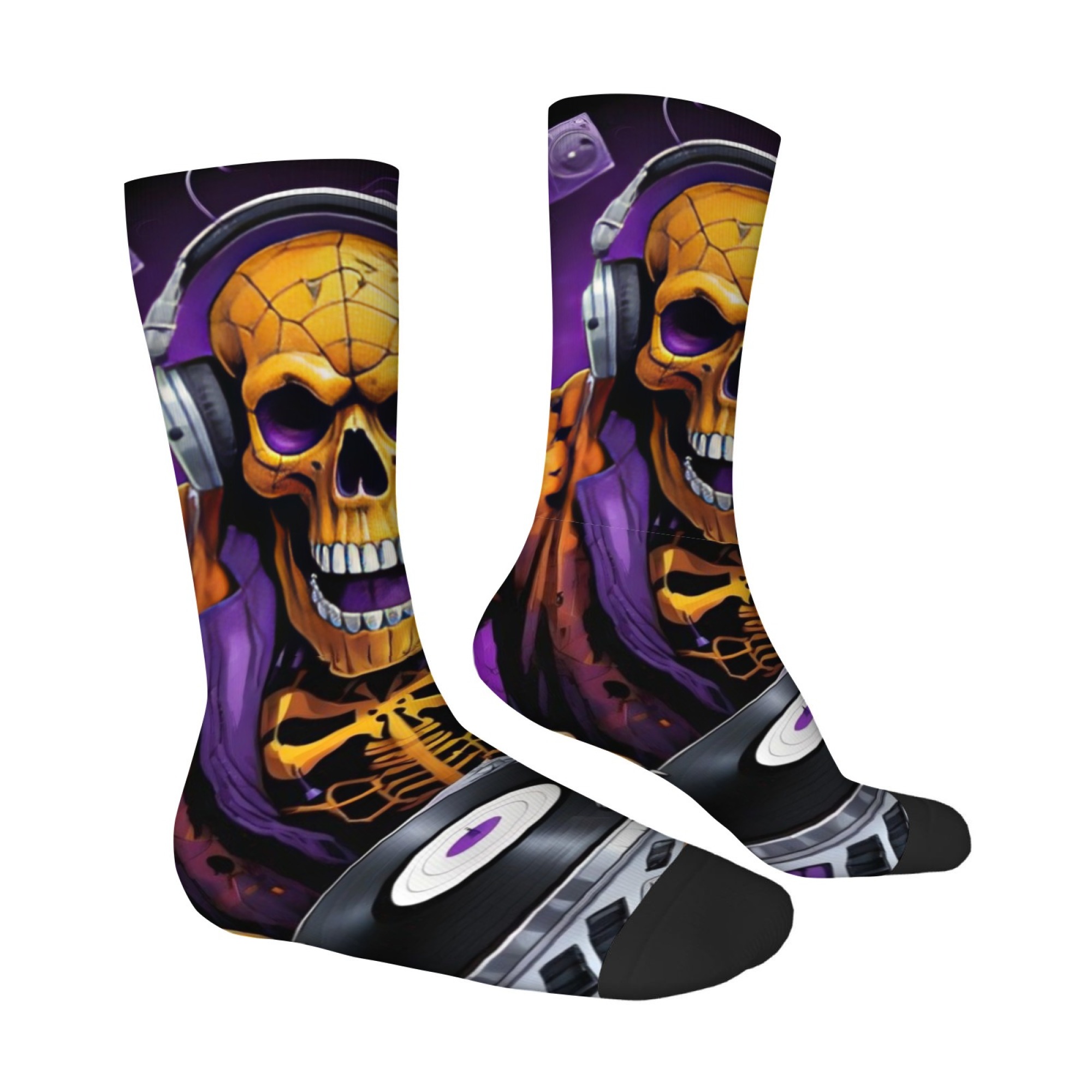 Gothic Skull Print Men's Socks - Quirky Street Fashion review and price