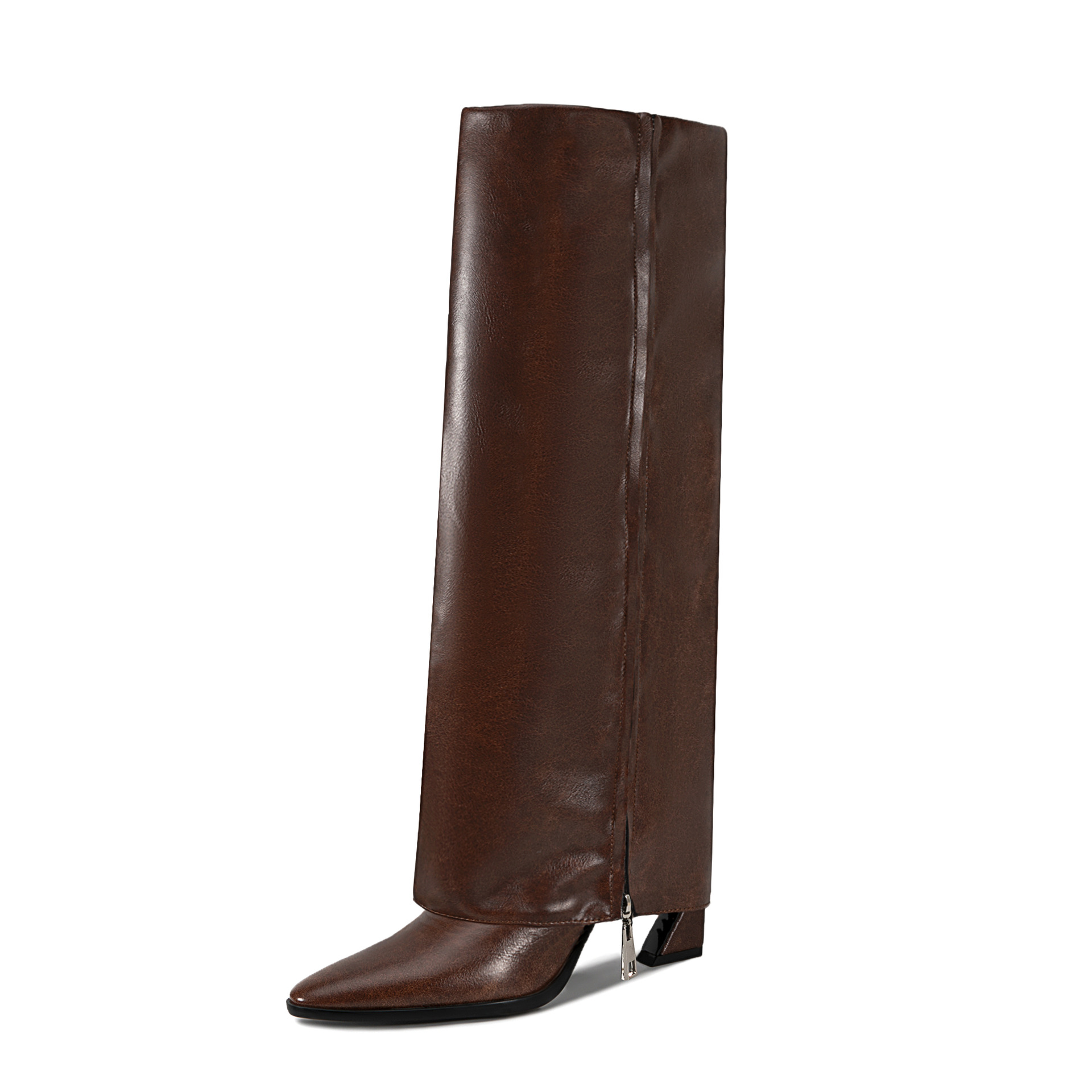 PU Leather Pointed Toe Knee-Hi - Street Fashion Lady review and price