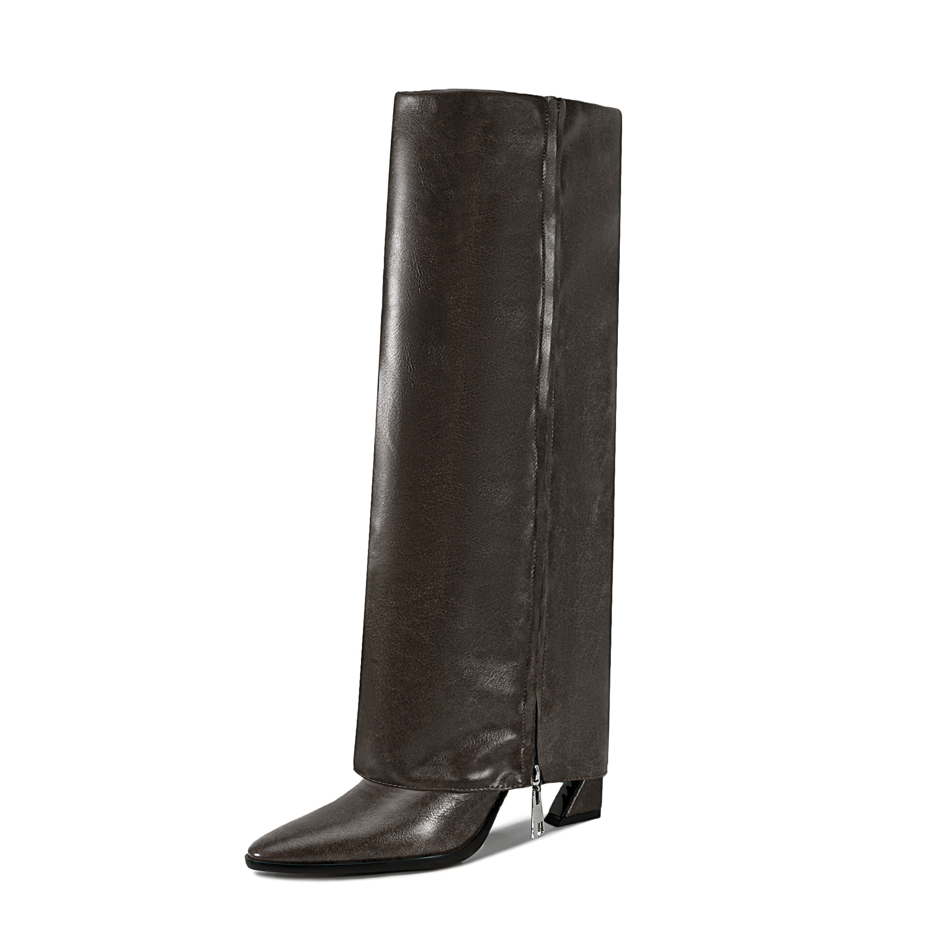 PU Leather Pointed Toe Knee-Hi - Street Fashion Lady review and price