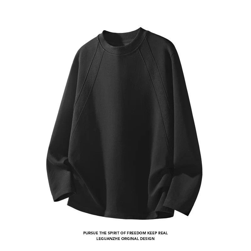 Men Fashion Raglan Seam Crew N - Street Fashion Style review and price