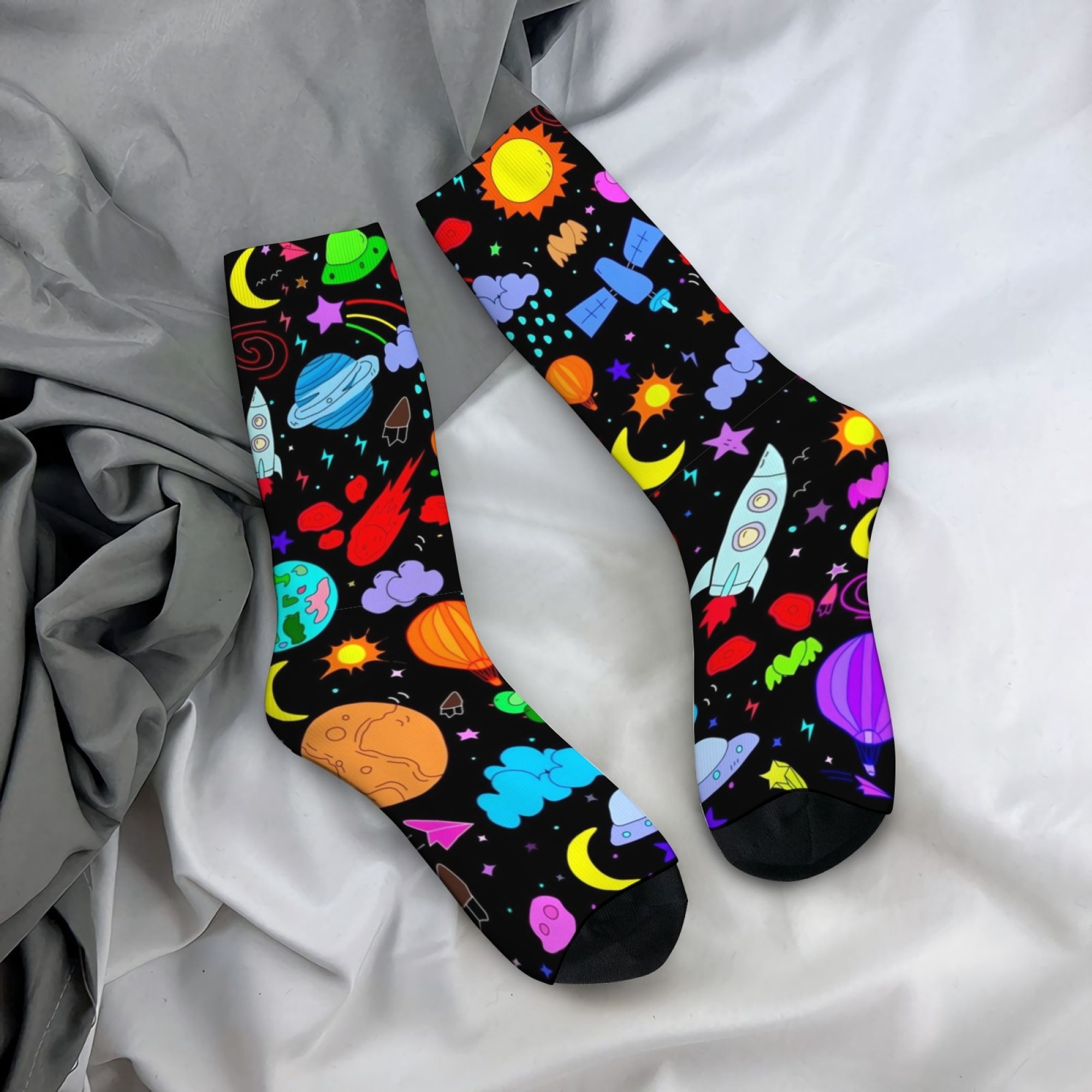 Cartoon Fun Earth Universe Pri - Quirky Street Fashion review and price